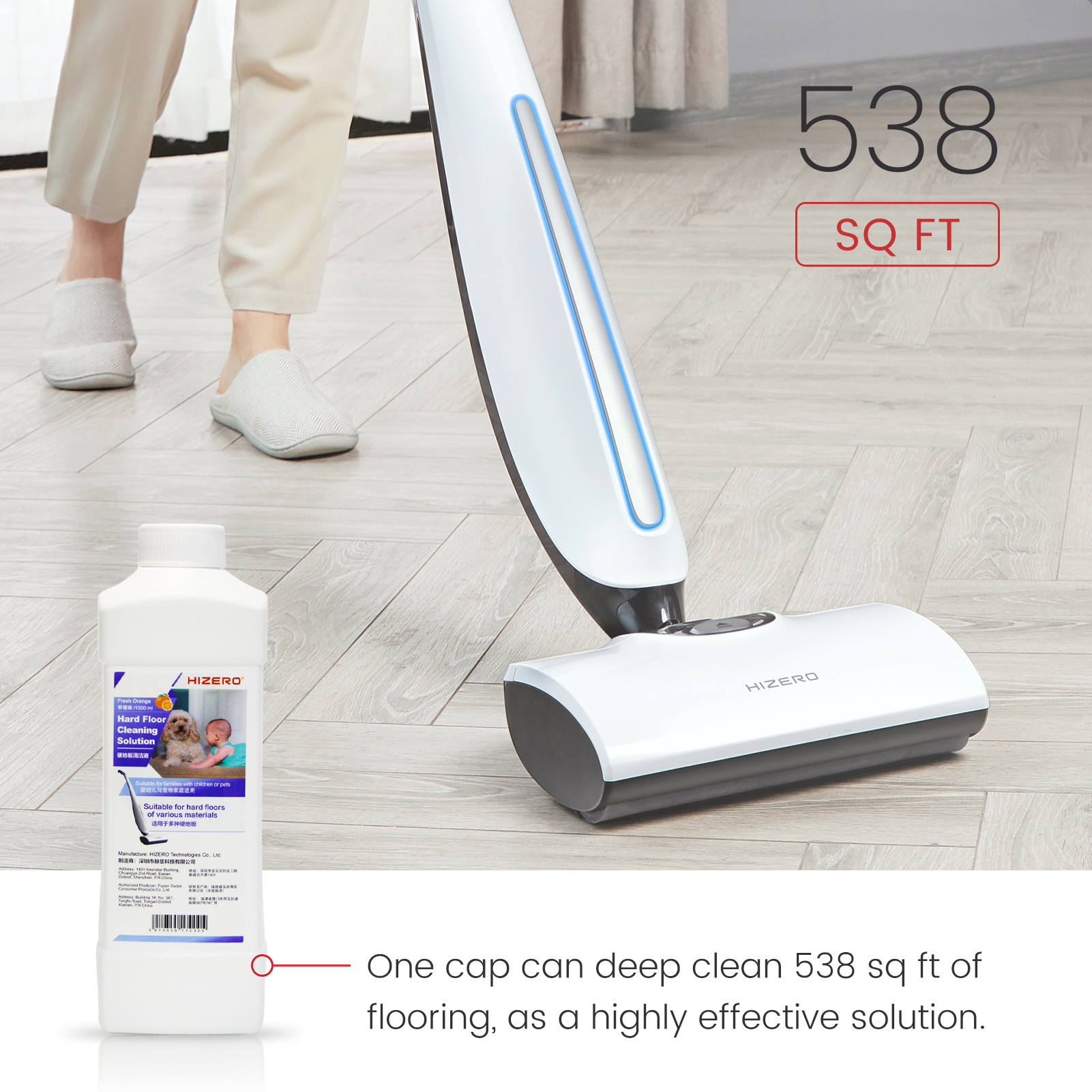 HIZERO Hard Floor Cleaning Solution