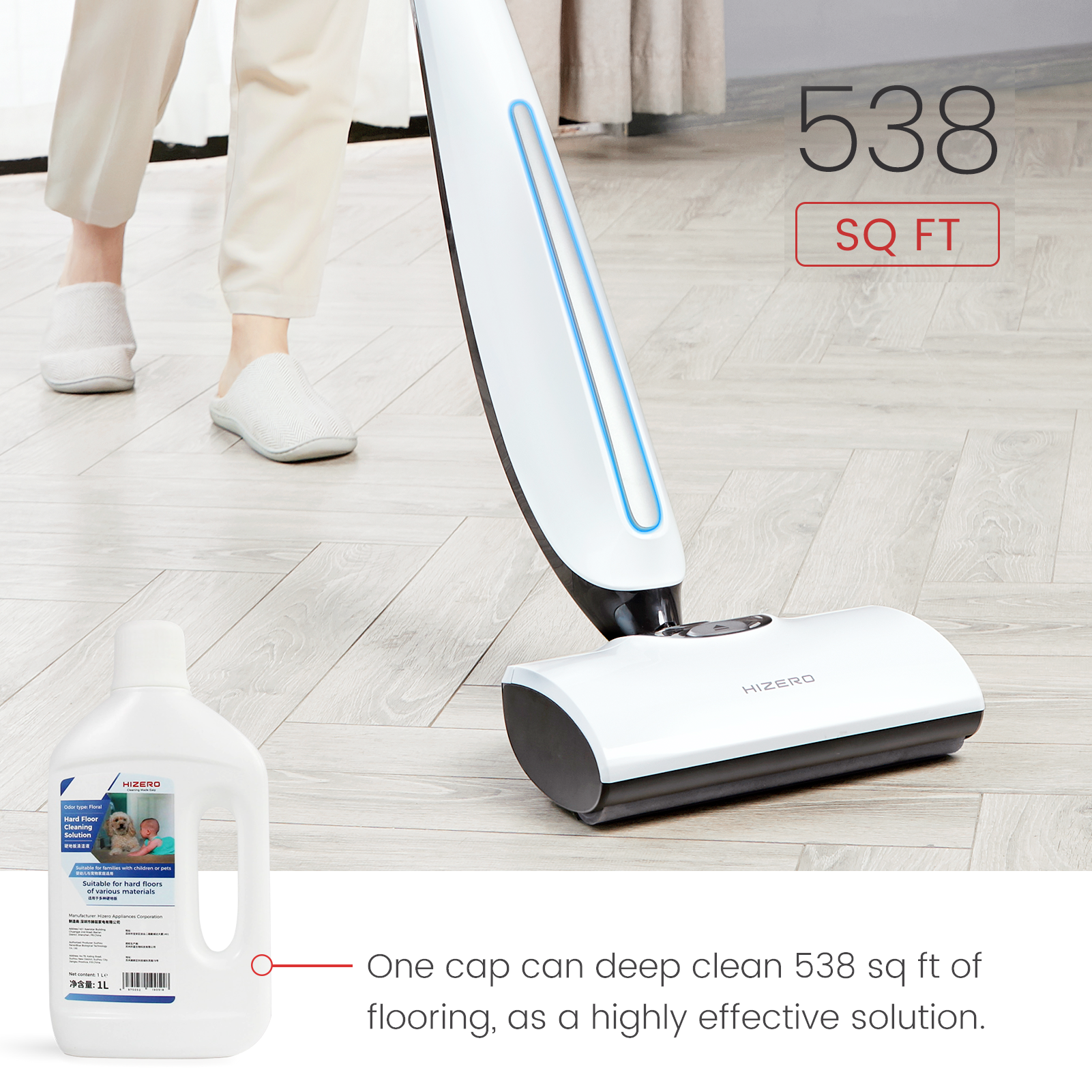 HIZERO Hard Floor Cleaning Solution 1L